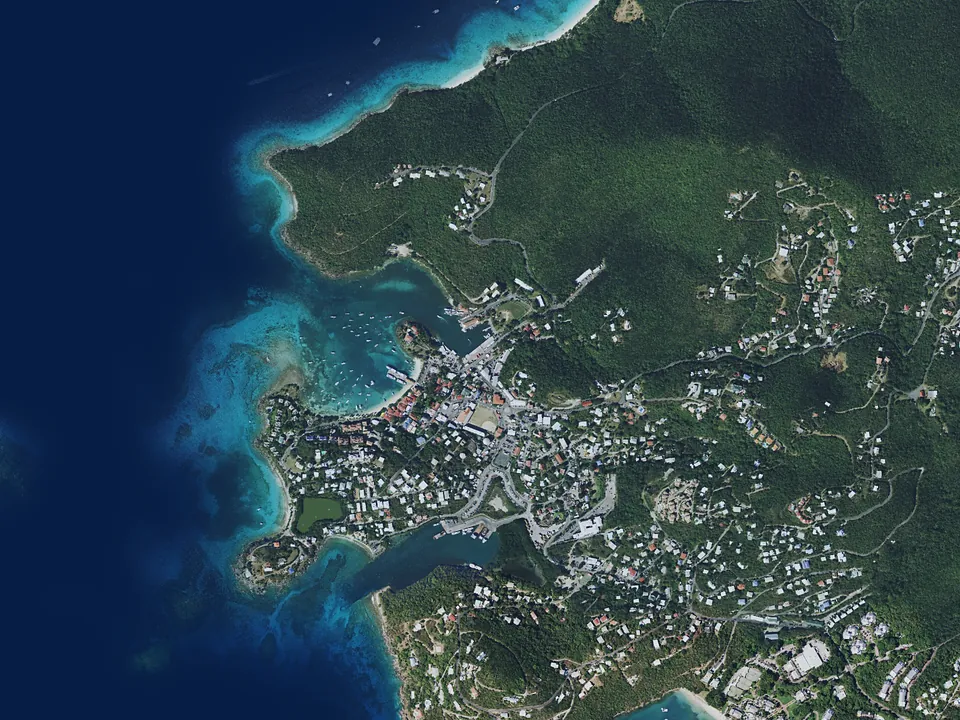 Satellite view of Cruz Bay